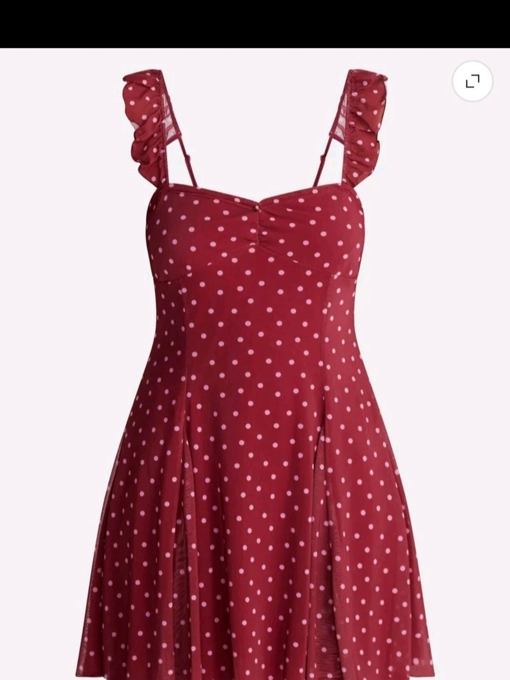 No Boundaries Women’s 2X Y2K Burgundy Pink Polka Dot Fit & Flare Mini Dress
